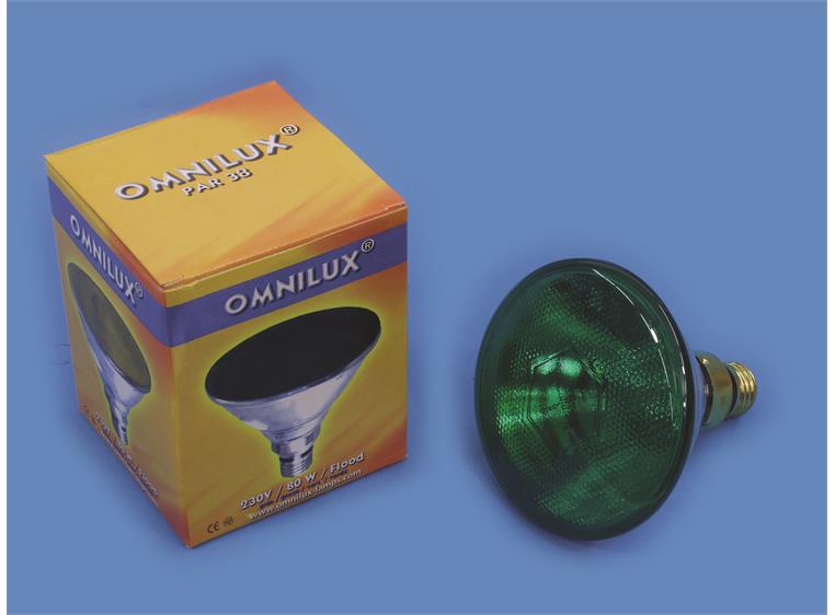 Omnilux PAR-38 230V/80W E-27 FL green